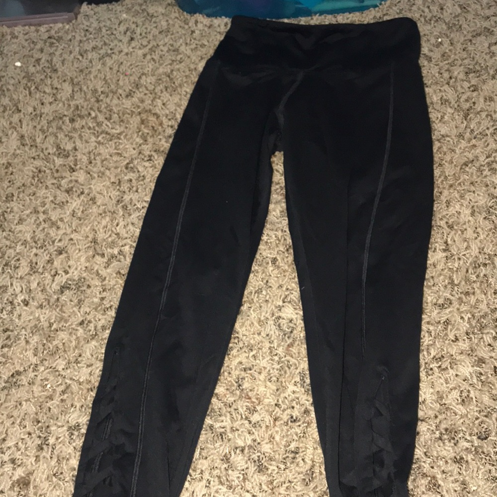 Pink high waisted leggings